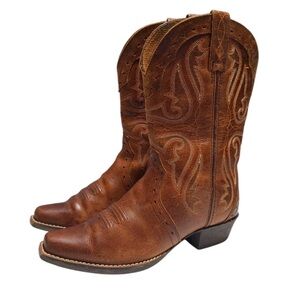 Ariat Tan Leather Heeled Boots
